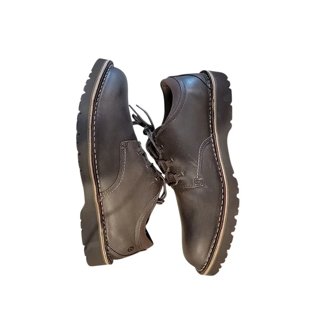 CLARKS Men's Eastford Low Shoes Oxford Dark Brown Size 13‎